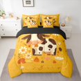 thumbnail image 2 of Homewish Cute Cow 7-Piece Reversible Queen Comforter Set for Kids, Daisy Floral Design, 2 of 8