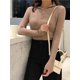 thumbnail image 1 of Suéter de cuello alto con cremallera para mujer, jersey de punto, cuello alto, básico, para otoño e invierno, ajustado, color negro, 2024, 1 of 5