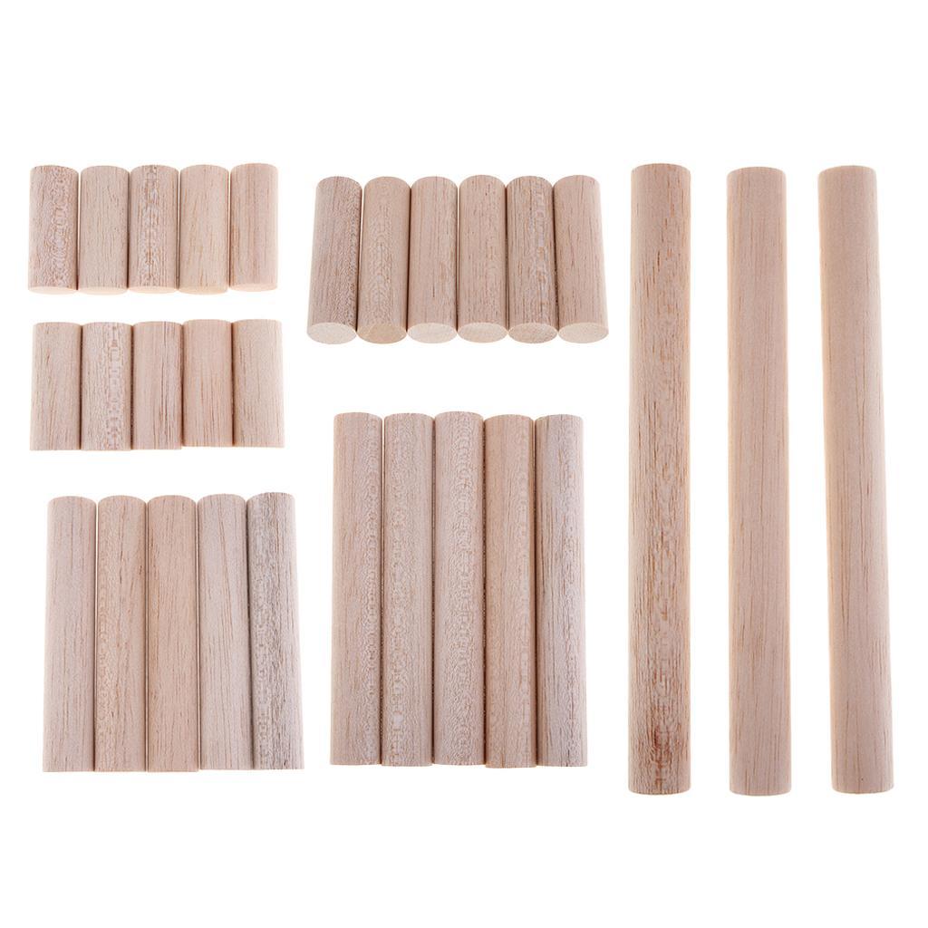 Lot De 10 Bâtons Ronds En Bois De Balsa - Diamètre 11mm, Longueur 50mm - Pour Modélisme, Bricolage, Décoration DIY