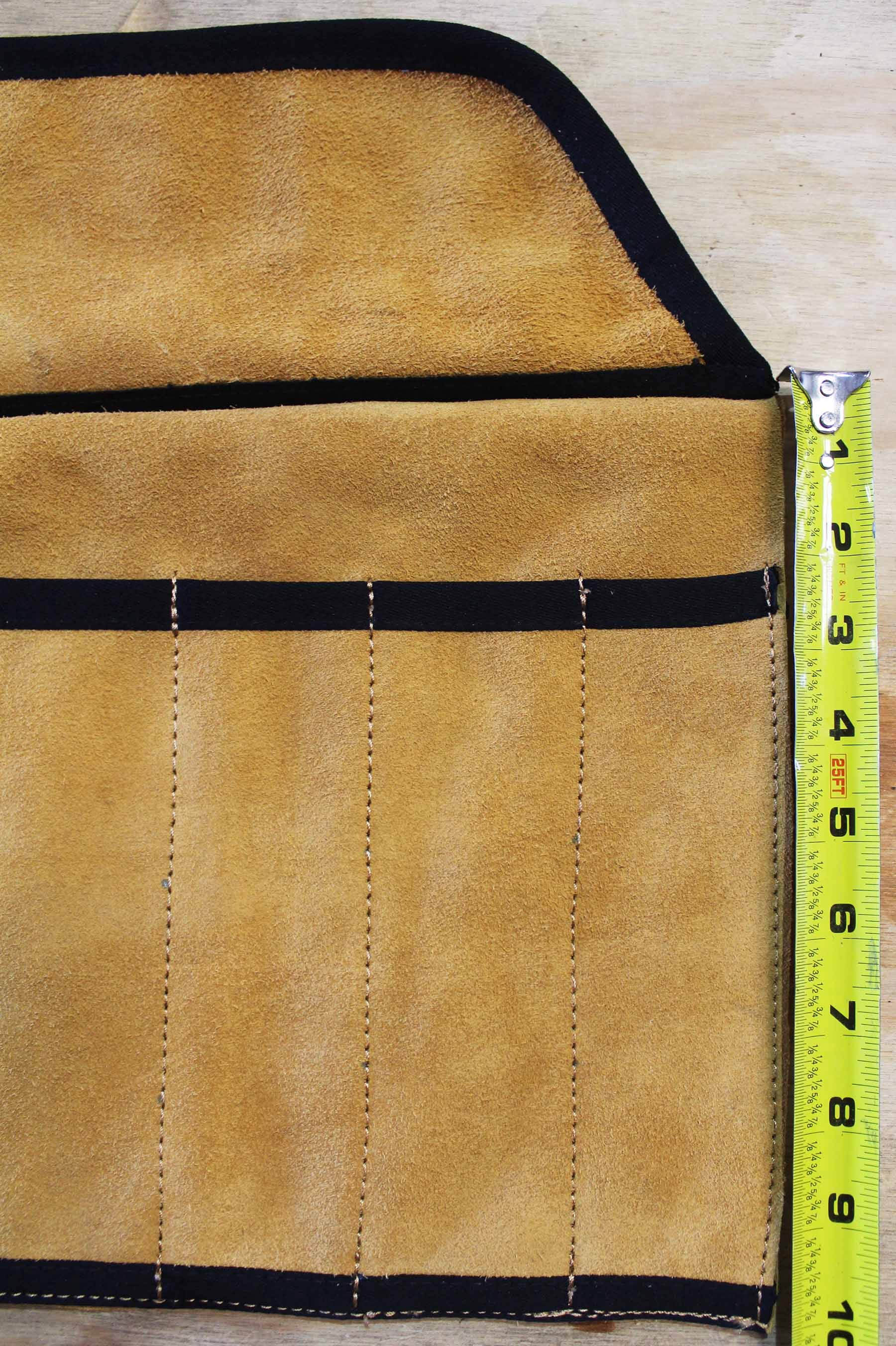 Horse Tool Bag 10-Pocket Suede Leather Roll-Up Case 984TS01