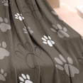 thumbnail image 3 of Brown Dog Paw Footprint Blanket,Comfortable Soft Flannel Throw Blanket,All Season,Warm Lightweight Blankets for Sofa Bed Couch Living Room Chair,30"x40"(80x100cm), 3 of 4