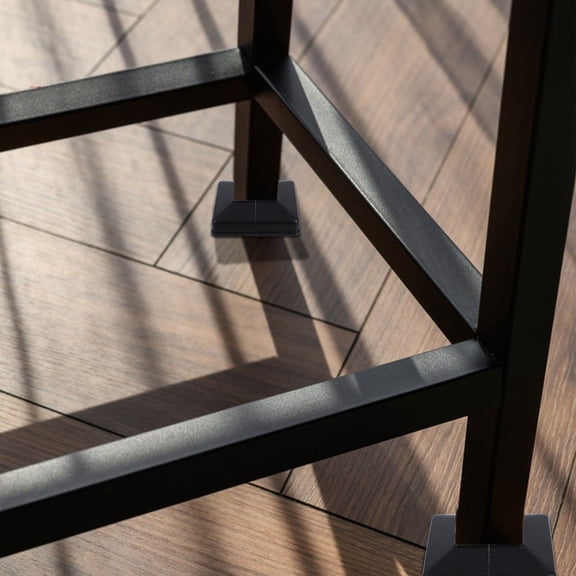 TABLZONE 6-Pack Black PVC Deck Post Covers for Porch , Decorative Outdoor Column Wraps to Improve Appearance