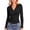 Black, variant on Womens Ribbed Knit Top V Neck Long Sleeve Slim Shirt Fall Soft Casual Tight Tops Ladies Clothes