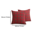 thumbnail image 2 of 4 Pack Christmas Plaid Decorative Throw Pillow Covers Scottish Tartan Cushion Case for Farmhouse Home Holiday Decor Red and Green, 20 x 20 Inches - D, 2 of 5