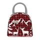 thumbnail image 1 of Fotbe Christmas Buffalo Plaid Bolsa de Almuerzo con Estampado, Lonchera Aislada, Contenedor de Comida Reutilizable Tipo Cooler a Prueba de Fugas, 1 of 6