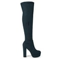 thumbnail image 3 of Unique Bargains Women's Platform Block Heel over Knee Boots, 3 of 7