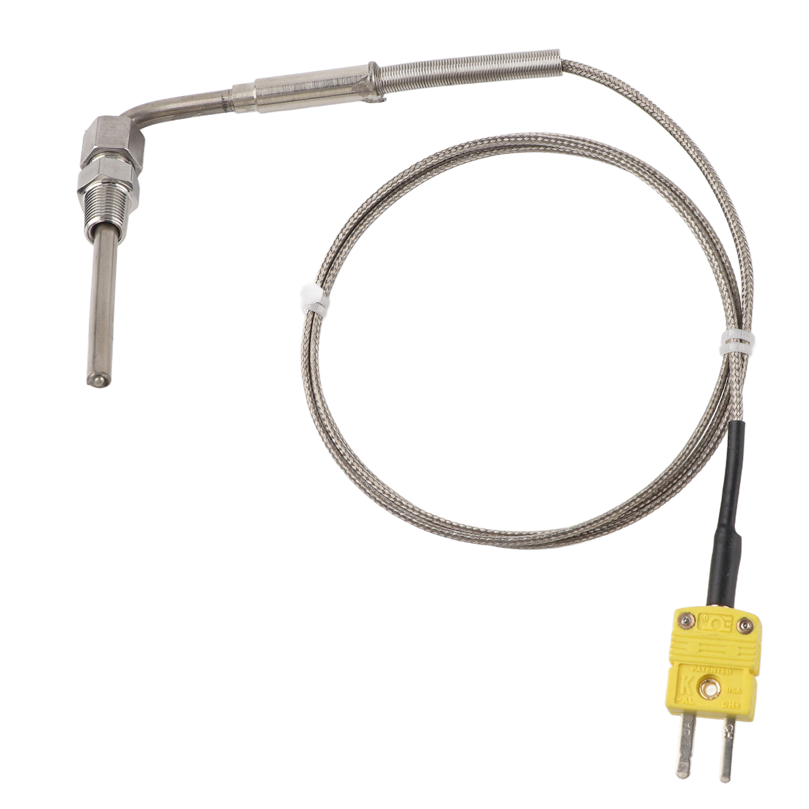 QUARKZMAN Termocoppia Tipo K Con Connettore – Sonda 4x150mm, Cavo 1000mm, Range -50 A 1100°C, Acciaio Inossidabile