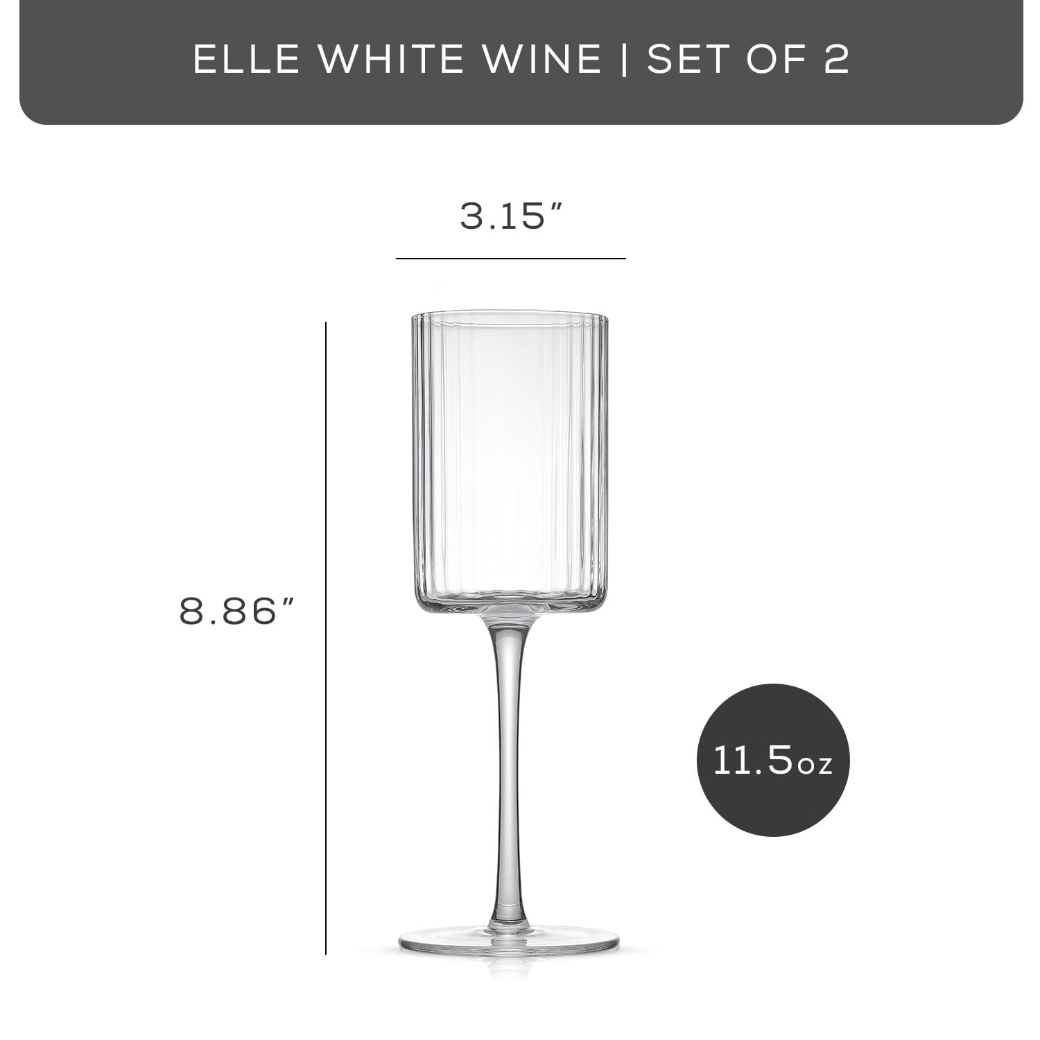Ribbed White Wine Glass – Henri Home