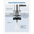 thumbnail image 5 of KFFKFF Stainless Steel Drinking Water Faucet, Lead-Free Design with Solid Brass Valve, High Arch Filtered Water Tap for Kitchen Sink, Bar Counter, Cafe Shop, Brushed Nickel Finish, 5 of 9