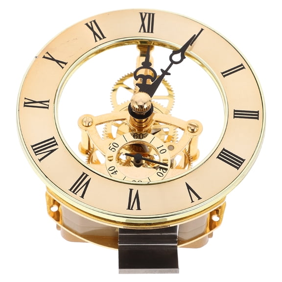 GOOHOCHY Clock Inserts Round Clock Movement Globe Clock Roman Numerals Diy For Home Decor Battery Not Included 3.5x3.4 Inch