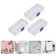 thumbnail image 4 of SHISUYAN 3pcs Clear Plastic Storage Box Beads Storage Containers Transparent Jewelry Case, 4 of 8