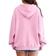 thumbnail image 4 of Hiijoy Unisex Kids Hoodie Letter Print Long Sleeve Sweatshirt for Boys Girls, Pink, Sizes 3-10, 4 of 4