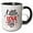 Black/White, variant on 3drose, Little Love Bug Cute Typography in Red and Black with Ladybugs, 11oz Two-tone Black Mug