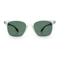 thumbnail image 5 of Spring Hinge Woodbuff Arm Studious Horn Rim Plastic Sunglasses Frost - Green, 5 of 8