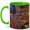 Green, variant on Cozy Moon Bedroom 11oz Ceramic Mug, Reading Room Night Art