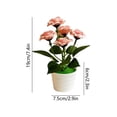 thumbnail image 3 of PBAZIH Simulated Flower Bonsai Plastic Decoration for Home and Office Realistic Green Plant Ornament for Living Room, Dining Room, and Workspace Ambiance, 3 of 6