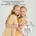 thumbnail image 6 of Soul Sister Keychain Gifts for Best Friend Birthday Gifts for Women Friendship Gift for Girls I Love You Sister Gifts for Her BFF Gifts for Friends Female Christmas Gifts for Unbiological Sister Gift, 6 of 6