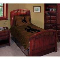 Wyoming NCAA Twin Sized Comforter Pillow Sham Set