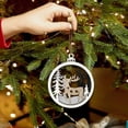 thumbnail image 5 of Farmhouse Christmas Tree Decorations Ornaments - 25pcs Wooden Christmas Hanging Ornaments Rustic Reindeer Decor for Tree Winter Wonderland Holiday Decor, 5 of 9