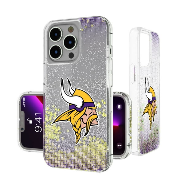 Minnesota Vikings Linen Logo iPhone Glitter Case