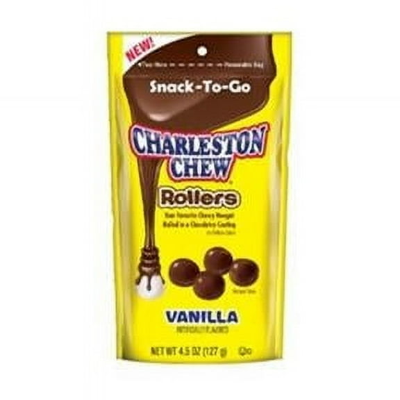 Charleston Chew Rollers Vanilla Snack To Go bolsa resellable 4.5 oz