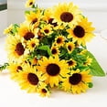thumbnail image 5 of CQCYD Artificial Sunflower, Bright Yellow Daisy Artificial Flowers For Home Decor Wall Decorations Wedding Party Spring Summer Seasonal Decorations, 5 of 9