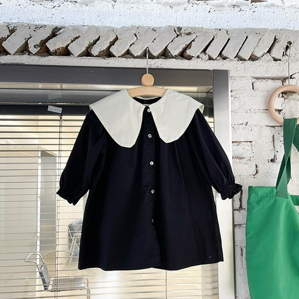 Vestido de princesa Hugo Estilo vintage negro con lazo para niña 100cm