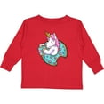 thumbnail image 3 of Inktastic Unicorn Donut Boys or Girls Long Sleeve Toddler T-Shirt, 3 of 5