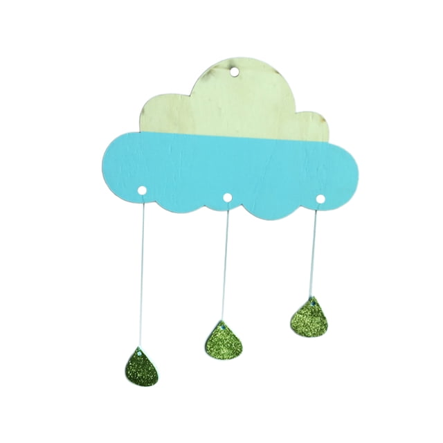 Etiqueta Engomada Colgante de Pared de Nubes con Desmontable Decoración para Niños Bebé Azul