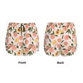 thumbnail image 3 of Susaid Peach With Leaves1 Print Women's High Waisted Running Shorts Quick Dry Athletic Gym Track Workout Shorts Zip Pocket-XX-Large, 3 of 7