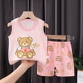 thumbnail image 1 of Conjunto de pijama de chaleco para niños, ropa de dormir de algodón de verano, ropa de dormir, pantalones cortos para niñas, ropa sin mangas para bebés, ropa para niños Pjs130cm zhangyuxiang CONDUJO, 1 of 2