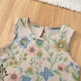 thumbnail image 7 of Amidoa Girls Summer Outfit Sets 2 Piece T-Shirt Graphic Ruffle Sleeve Tank Top and Shorts Set Kids Clothing Sets Beige Size 6, 7 of 7
