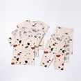thumbnail image 4 of Boys Pajamas Summer Cotton Skin Friendly Printed Short Sleeve Household Tops Shorts Toddler Pajamas C 3 Months-6 Months, 4 of 8