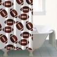 thumbnail image 4 of Brown Footballs Repeat Pattern Shower Curtain 36"x72" ,Bathroom Decorative Shower Curtains Set with 12 Hooks,Modern Waterproof Washable Shower Curtain, 4 of 6