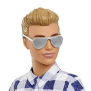 Barbie It Takes Two Ken Doll & Camping Accessories, Blonde Doll with Blue Eyes Wearing Plaid Shirt