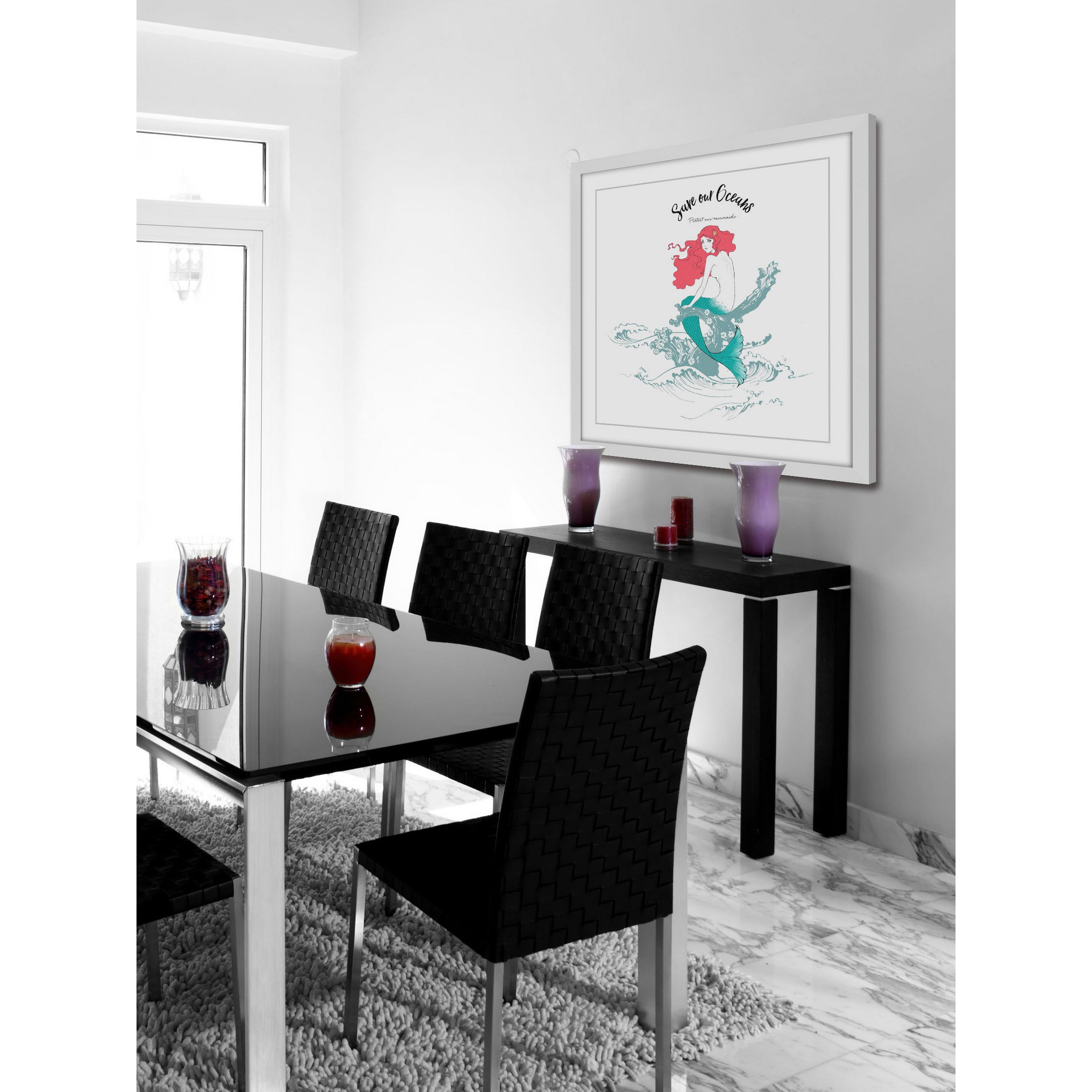 "Save Our Oceans" Framed Painting Print