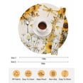 thumbnail image 6 of 13 Inch Round Placemats Set of 6, Farmhouse Sunflower Non Slip Heat Insulation PP Table Mats, Vintage Daisy Butterflies Rustic Burlap Washable Place Mats for Kitchen Dining Party Table Decor, 6 of 7