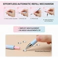 thumbnail image 4 of Automatic Refillable Wax Pen, 2026 Upgraded Refillable Diamond Art Wax Pen, 6Pcs Wax Included, Fine Point Diamond Art Accessories, 4 of 7
