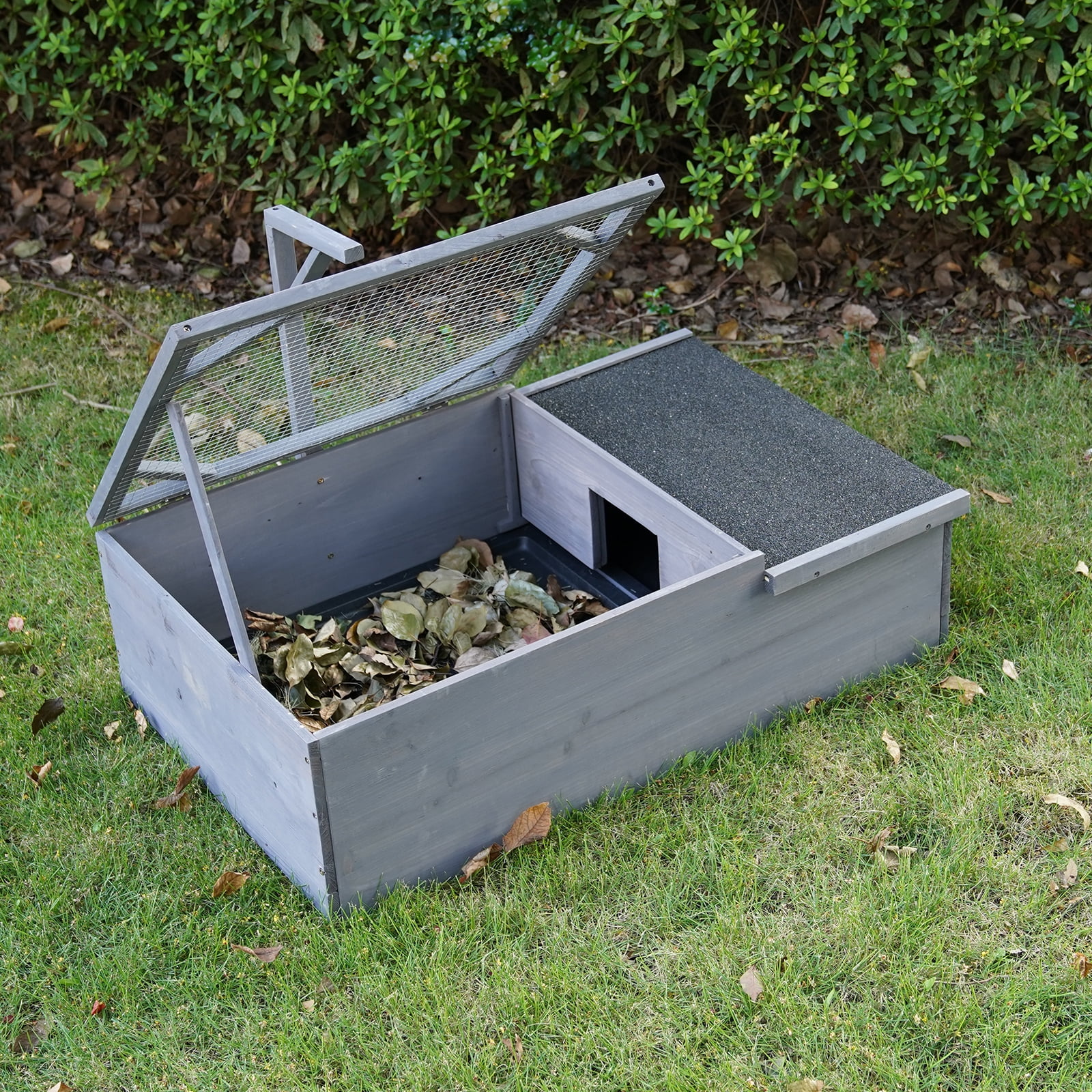 AIEGLE Wooden Tortoise House, Large Tortoise Habitat Cage with