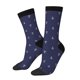 thumbnail image 1 of Balery Anchor Heart Blue Calcetas Largas con Estampado para Hombre y Mujer – Suaves y Transpirables, Talla Única (US 5-11), 1 of 6