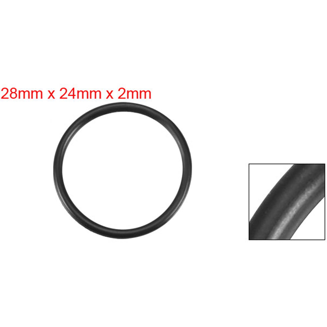 15Pcs Black 28 x 2mm Industrial Flexible Rubber O Ring Oil Sealing Grommets 