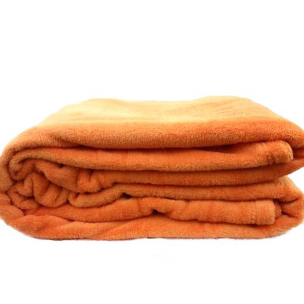 Coral Fleece Throw Blanket Soft Elegant Cover Full Orange