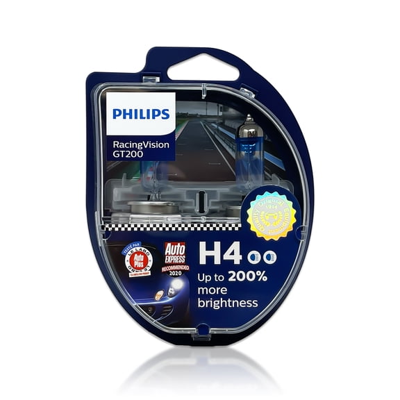 Philips 9003 H4 HB2 RacingVision GT200 Halogen Bulbs 12342RGTS2 | Pack of 2