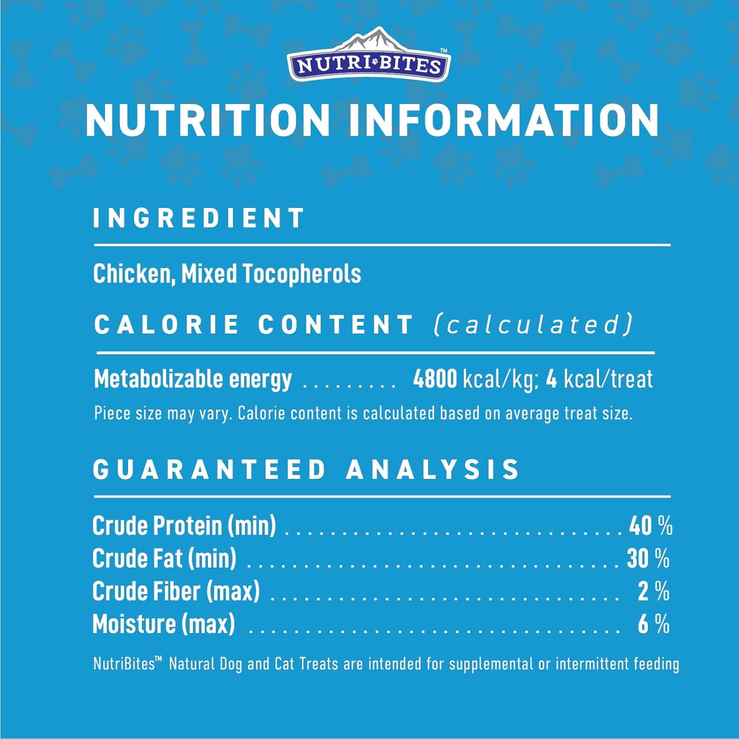 Nutri Bites Freeze Dried Chicken Dog & Cat Treat 4 oz | Healthy Pet Food Topper | All Natural, High Protein
