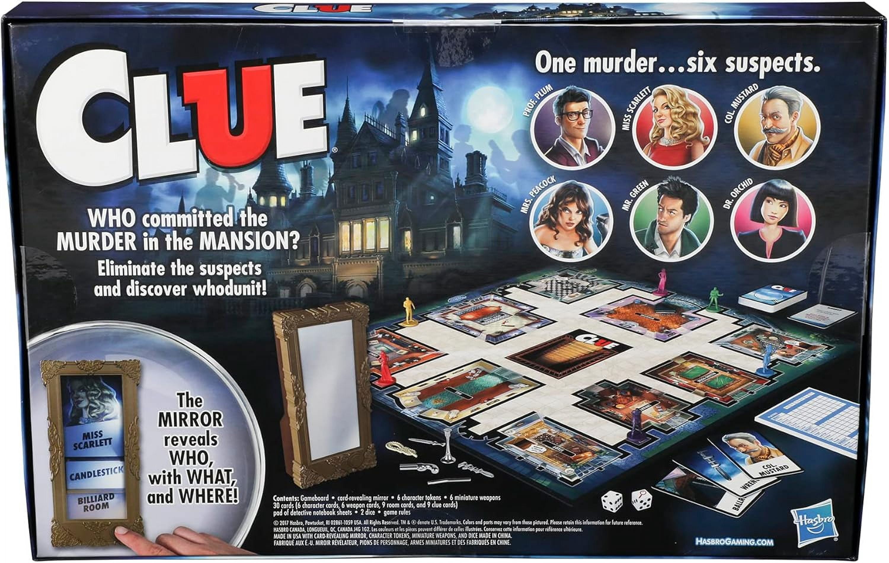 Clue Board Game by Hasbro inc.