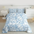 thumbnail image 2 of Manfei Adults Blue Flowers Bedding Comforter Set 2pcs,Chic Floral Blossoms Twin Comforter Sets Microfiber,Spring Garden Breathable Bedding Set,Luxury Bedroom Decor,Reversible, 2 of 8