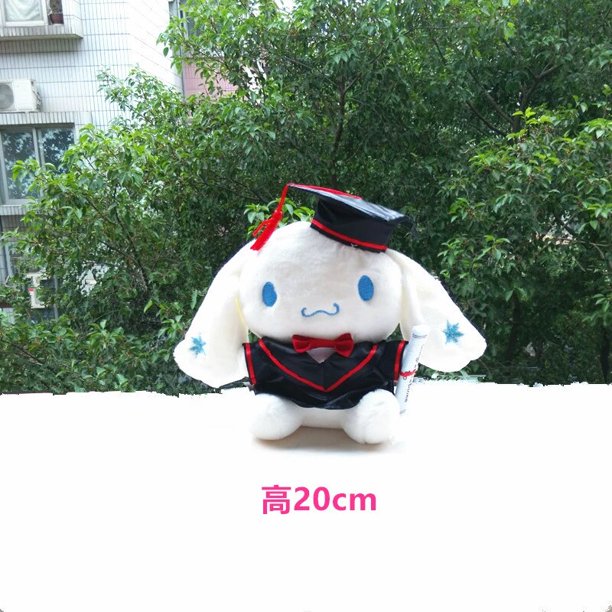 Sanrio My Melody lindo Kuromi Hello Kitty Cinnamoroll perro de dibujos animados graduación Dr Hat disfraz muñeca juguetes de peluche para niños regalos, nuevo