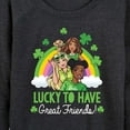 thumbnail image 3 of Barbie - St. Patrick's Day Lucky To Have Great Friends - Women's Lightweight French Terry Long Sleeve Shirt, 3 of 5