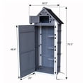 thumbnail image 5 of Mcombo Outdoor Storage Cabinet, Wood Garden Tool Shed (70" Tall) 0770EY, 5 of 7
