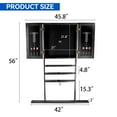 thumbnail image 3 of GSE Games & Sports Expert 10 Cue Wall Mounting Billiard Cue Rack & Dart Board Cabinet Combination, Hanging Wall Pool Stick Holder & Dartboard - Black, 3 of 7